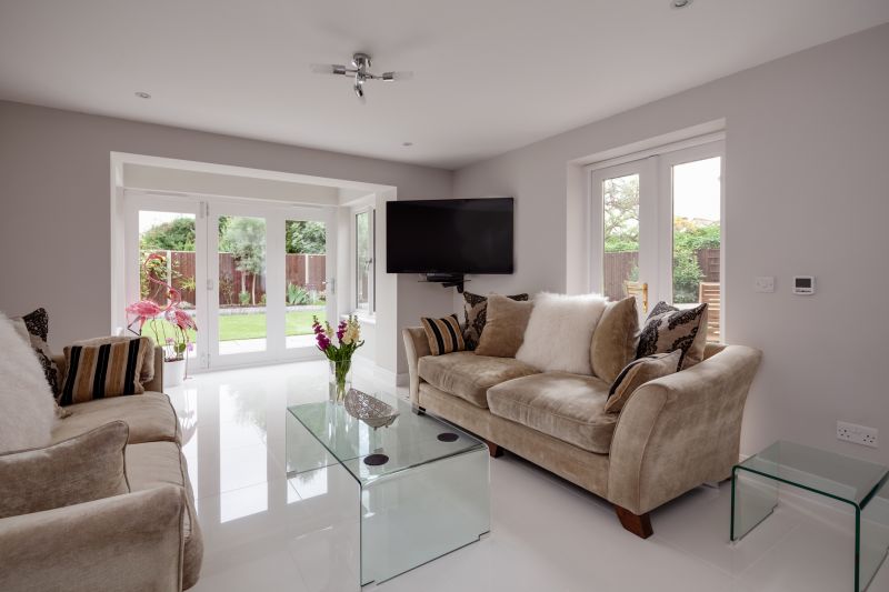 Living room tile flooring